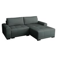 ECKSOFA Milton - Graphitfarben/Schwarz, Holz/Textil (237/180cm) - MIRJAN24