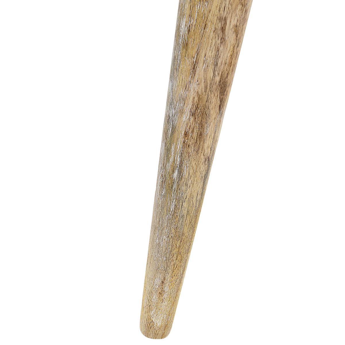 BEISTELLTISCH 2er-Set Rund Holz, Weiß Hursi - Hellbraun, Holz (46/46/45cm) - Beliani