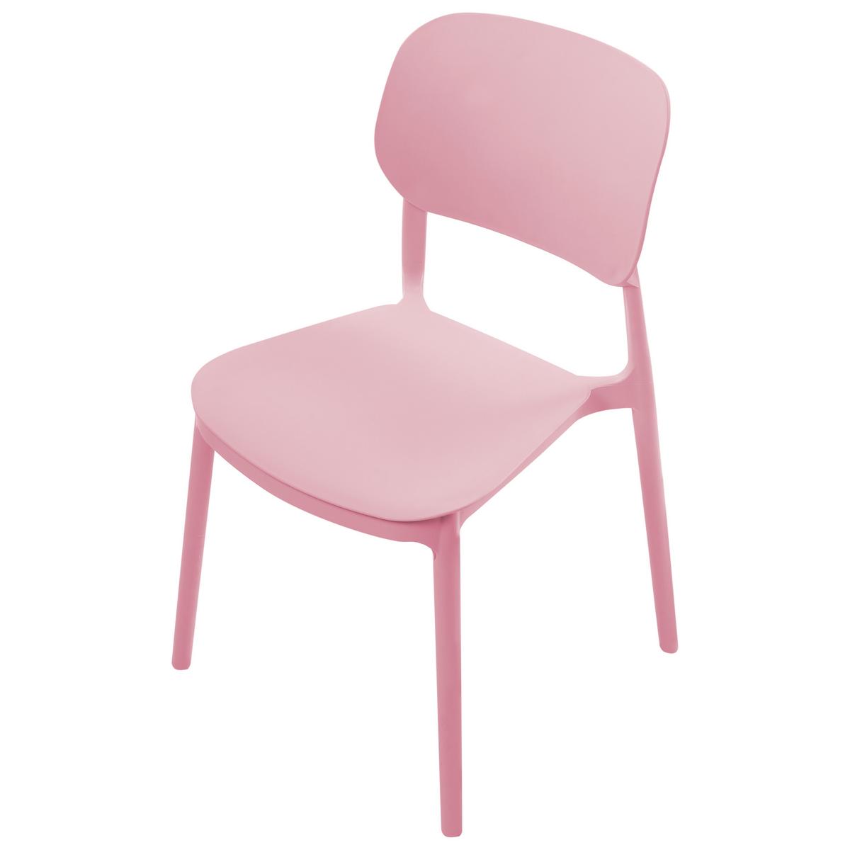 GARTENSTUHL 4er-Set Rosa Tupiza - Pink, Kunststoff (47/82/48cm) - Beliani