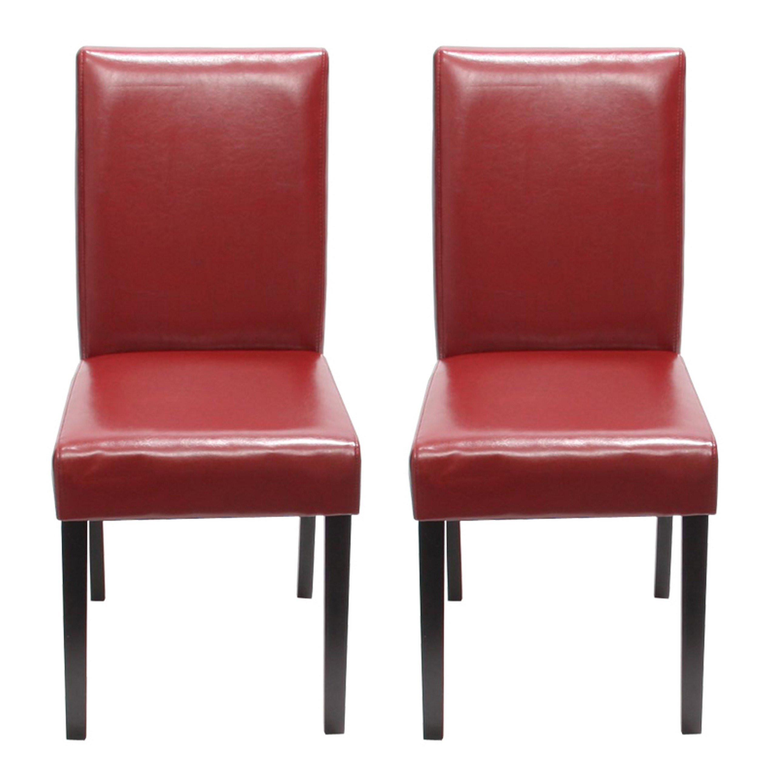 ESSZIMMERSTUHL Rot 2er-Set - Rot, Textil (43/90/56cm) - MCW