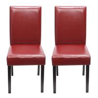 ESSZIMMERSTUHL Rot 2er-Set - Rot, Textil (43/90/56cm) - MCW
