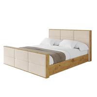 POLSTERBETT mit Bettkasten, Fußteil und Lattenrost, Boxbett ohne Matratze - ENZO1-Z 180x200 Beige - Creme, Holzwerkstoff/Textil (180/200cm) - ALTDECOR