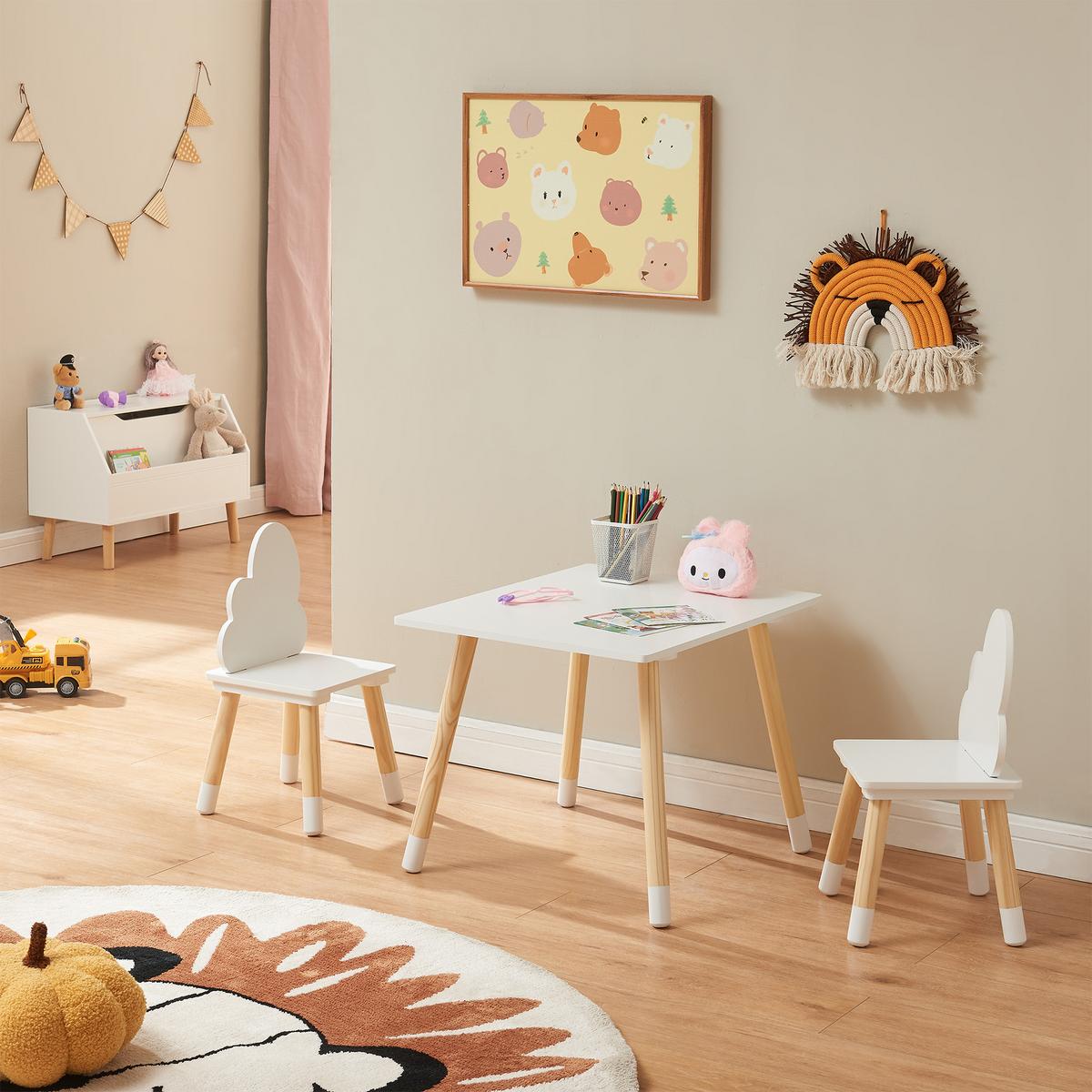KINDERSITZGRUPPE Hovle - Weiß, Holz/Holzwerkstoff (60/44/48cm) - [en.casa]