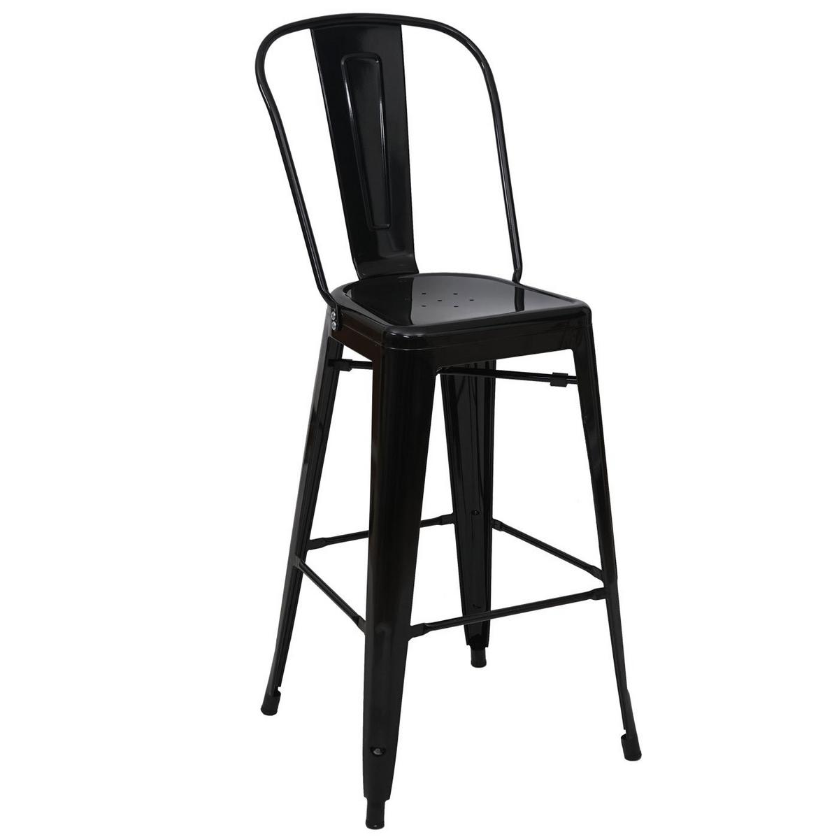 BARHOCKER METALL Schwarz - Schwarz, Metall (50/117/45cm) - MCW
