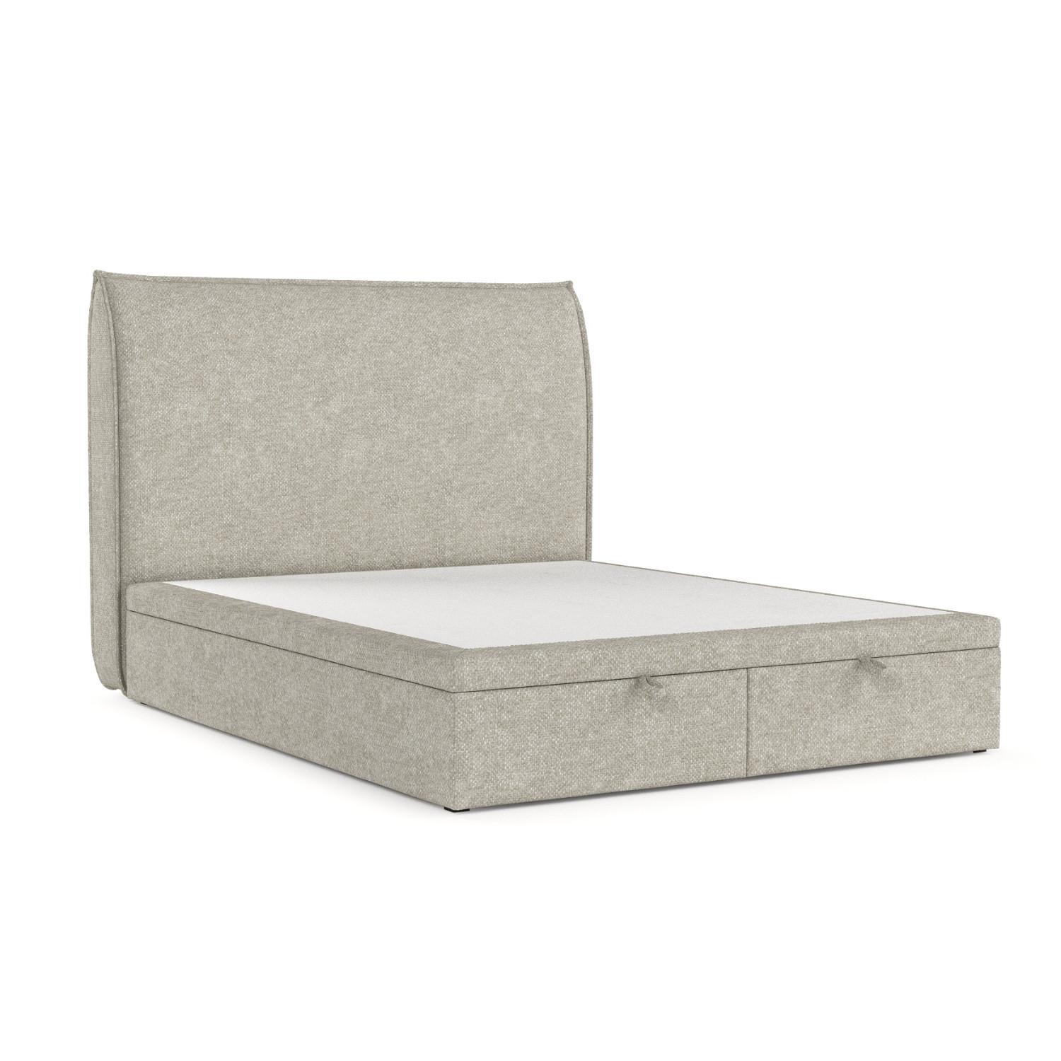POLSTERBETT Tuvalu mit Stauraum 200/200 cm Beige im Alta Stoff - Beige/Schwarz, Holz/Holzwerkstoff (200/200cm) - AltaBeds