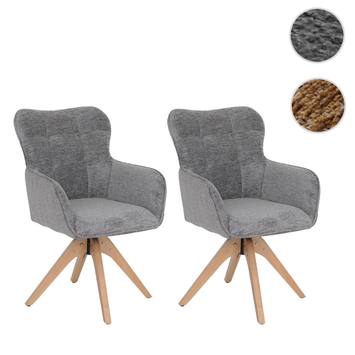 ESSZIMMERSTUHL Grau 2er-Set - Grau, Textil (62/92/68cm) - MCW