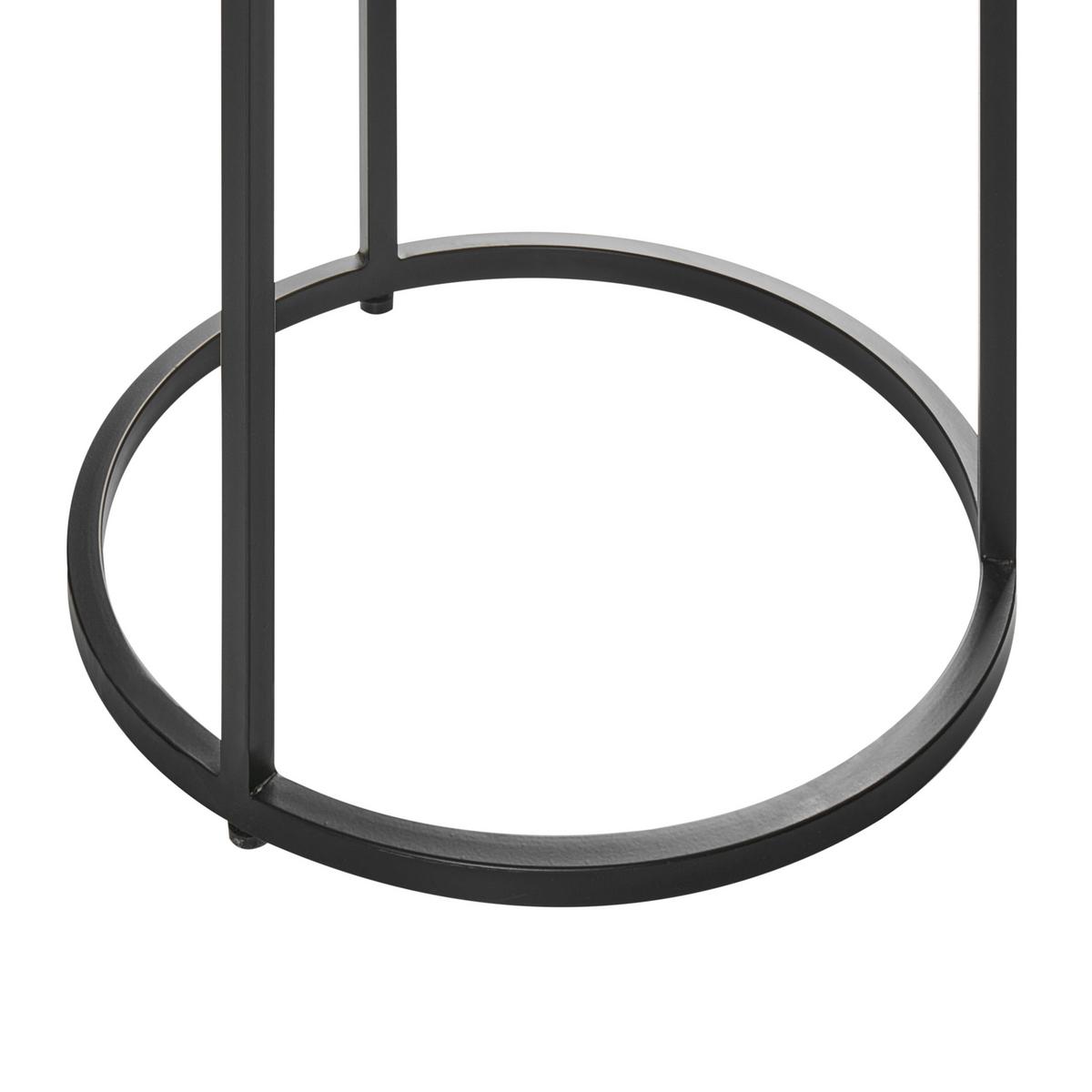 BEISTELLTISCH Marmor Schwarz Tyrell - Schwarz, Keramik (40/40/45cm) - Beliani