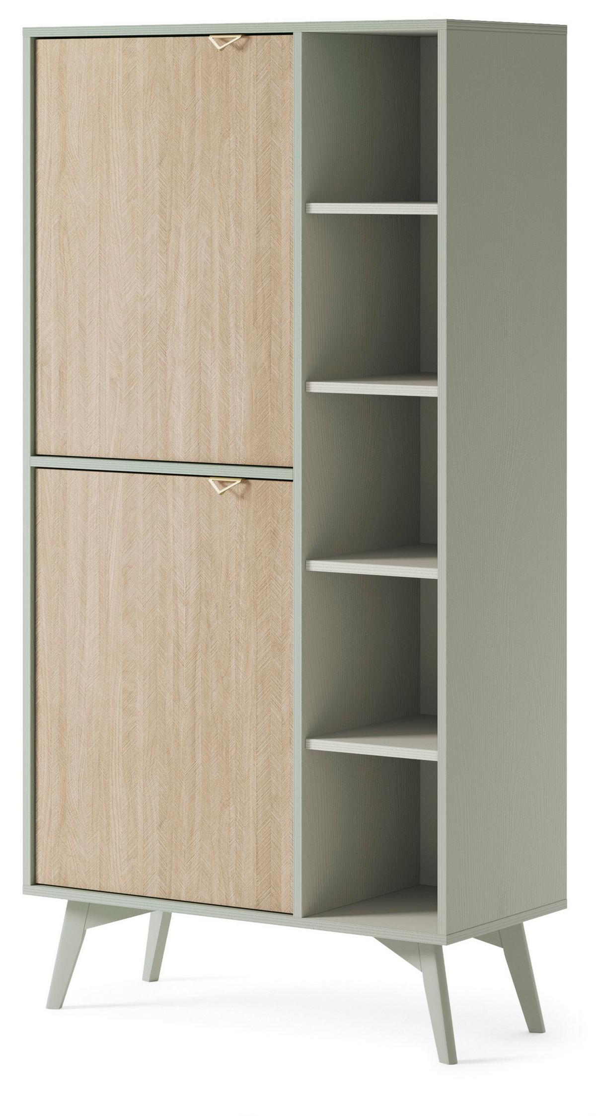 BÜCHERREGAL FORESTA 80x38x160 cm, Regal Kieferfarben - Fichtefarben/Eukalyptusholzfarben, Holzwerkstoff (80/160/38cm) - MASSENO