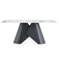 ESSTISCH LAZIO Marmor weiß - Weiß, Holzwerkstoff (90/180/75cm) - IDIMEX