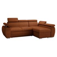 ECKSOFA Boston Mini, Seite: Rechts - 2R+LC - Chromfarben/Bronzefarben, Holz/Textil (255/170cm) - MIRJAN24