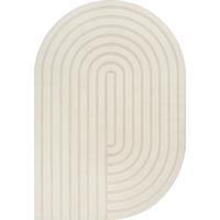 KURZFLORTEPPICH Geometrisch CETINA Polypropylen Creme 160 x 230 cm - Beige, Textil (160/230cm) - KADIMA DESIGN