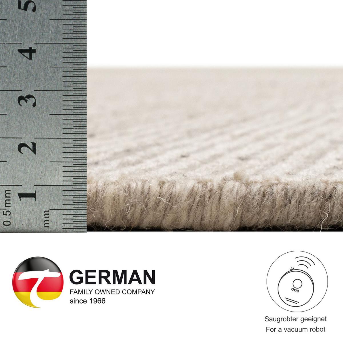 HANDWEBTEPPICH Venus 190x290 cm - Beige, Textil (190/290cm) - THEKO