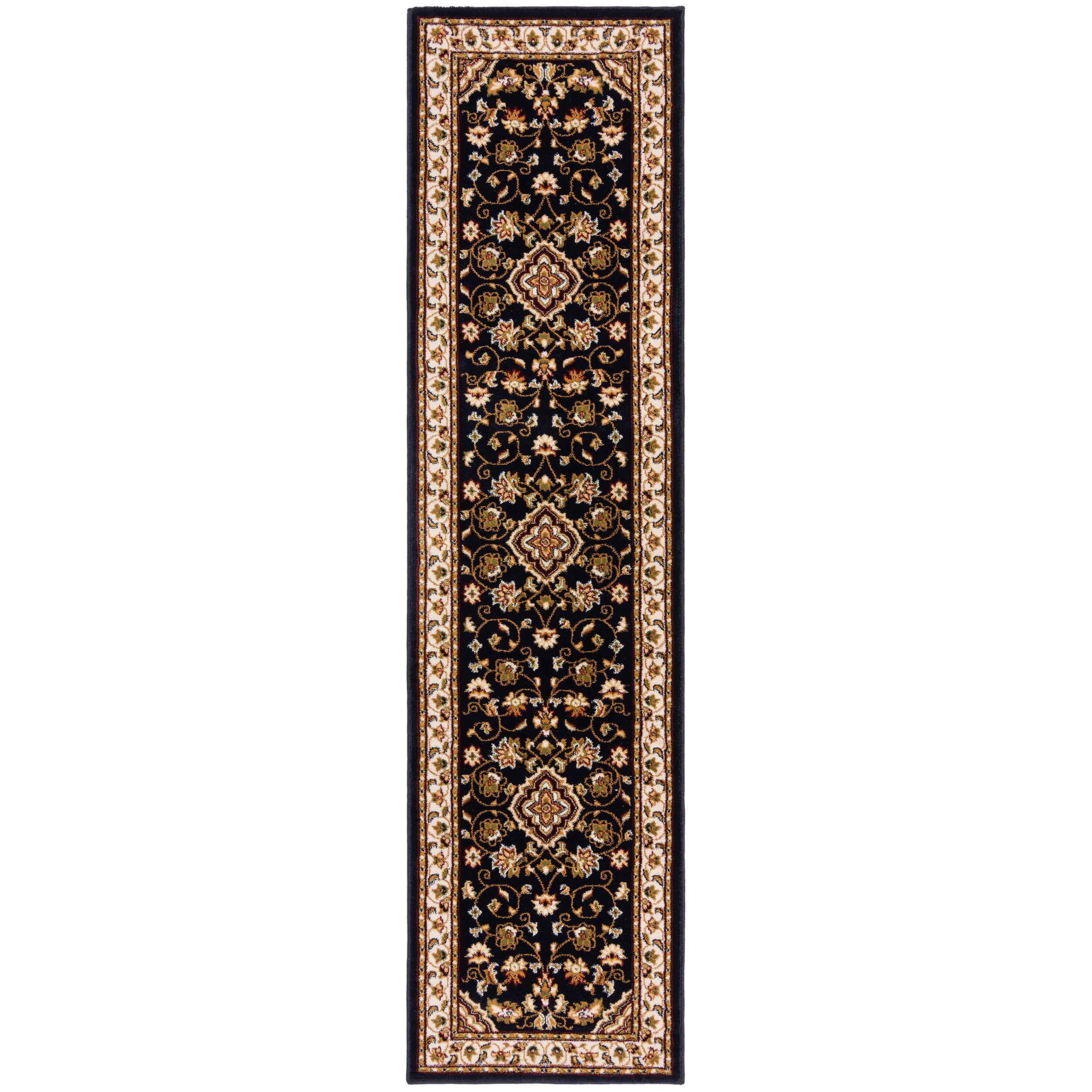 TEPPICH GLAZERT, klassisch-floral, Dunkelblau, 66 x 300 cm - Blau, Textil (66/300cm) - KADIMA DESIGN