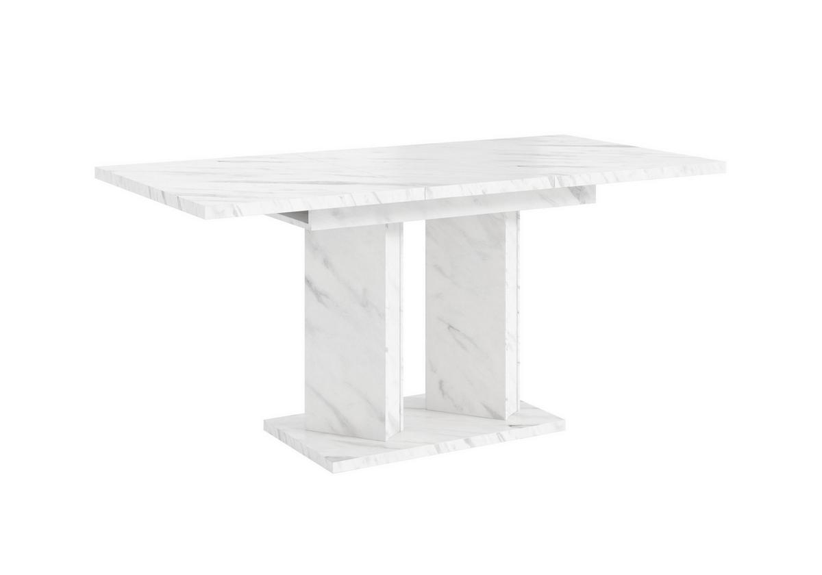 ESSTISCH BELTRA Ausziehbar 120 - 160 / 80 x 76 cm - Hellgrau/Weiß, Holz (120/80/76cm) - MASSENO