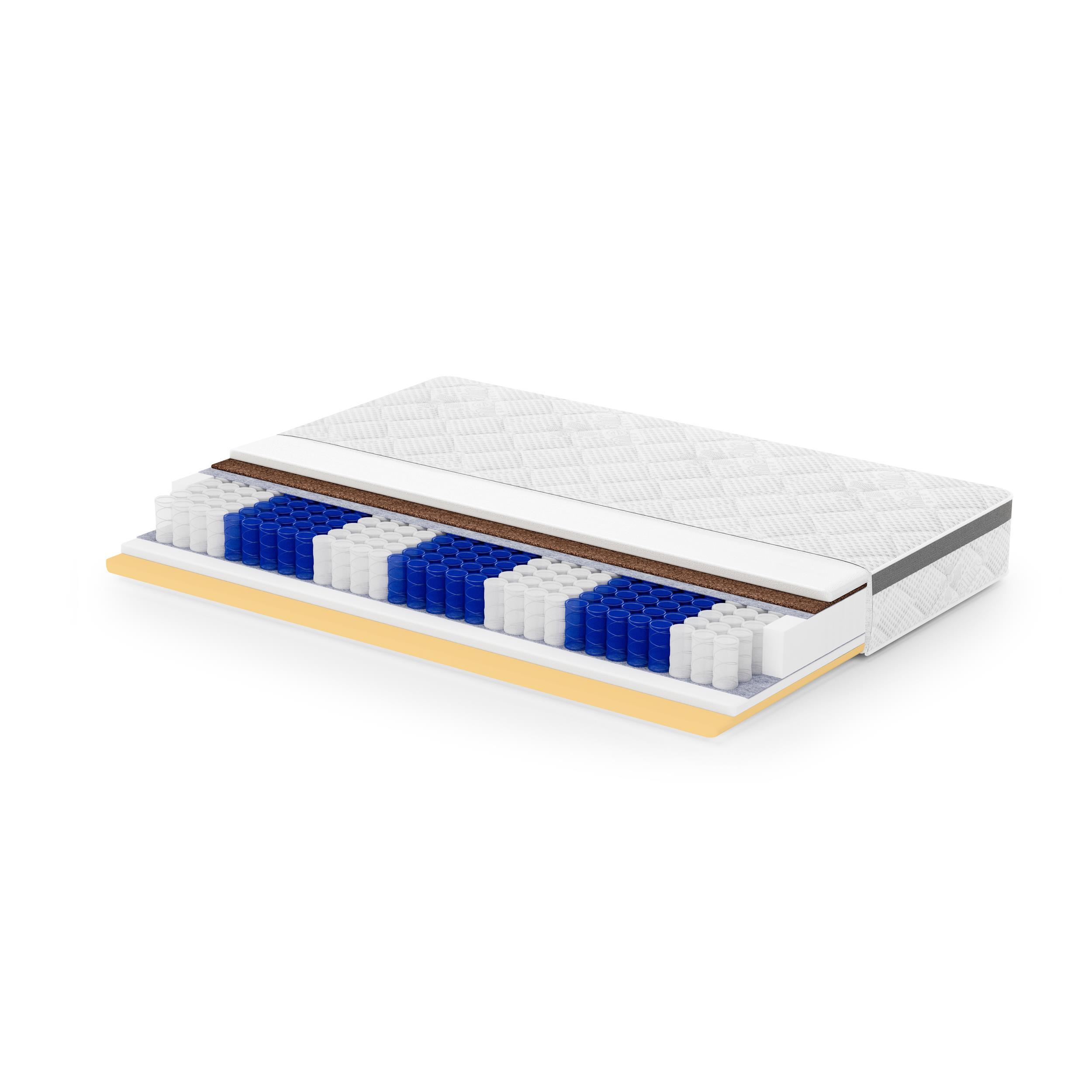 WENDEMATRATZE Mediro Flex 23 cm,7-Zone, mit Visco-Schaum, H3/H4, 160x200 - Weiß, Kunststoff (160/200cm) - Beautysofa