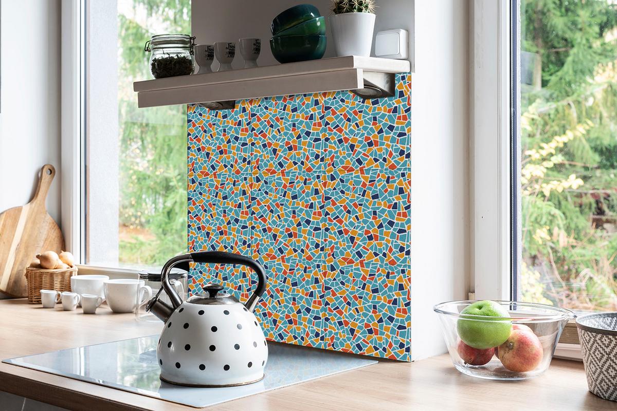 SELBSTKLEBENDE Wandfliesen 9 Stück 30x30 cm - farbenfrohes Mosaik - Multicolor, Textil (30/1.6/30cm) - TULUP