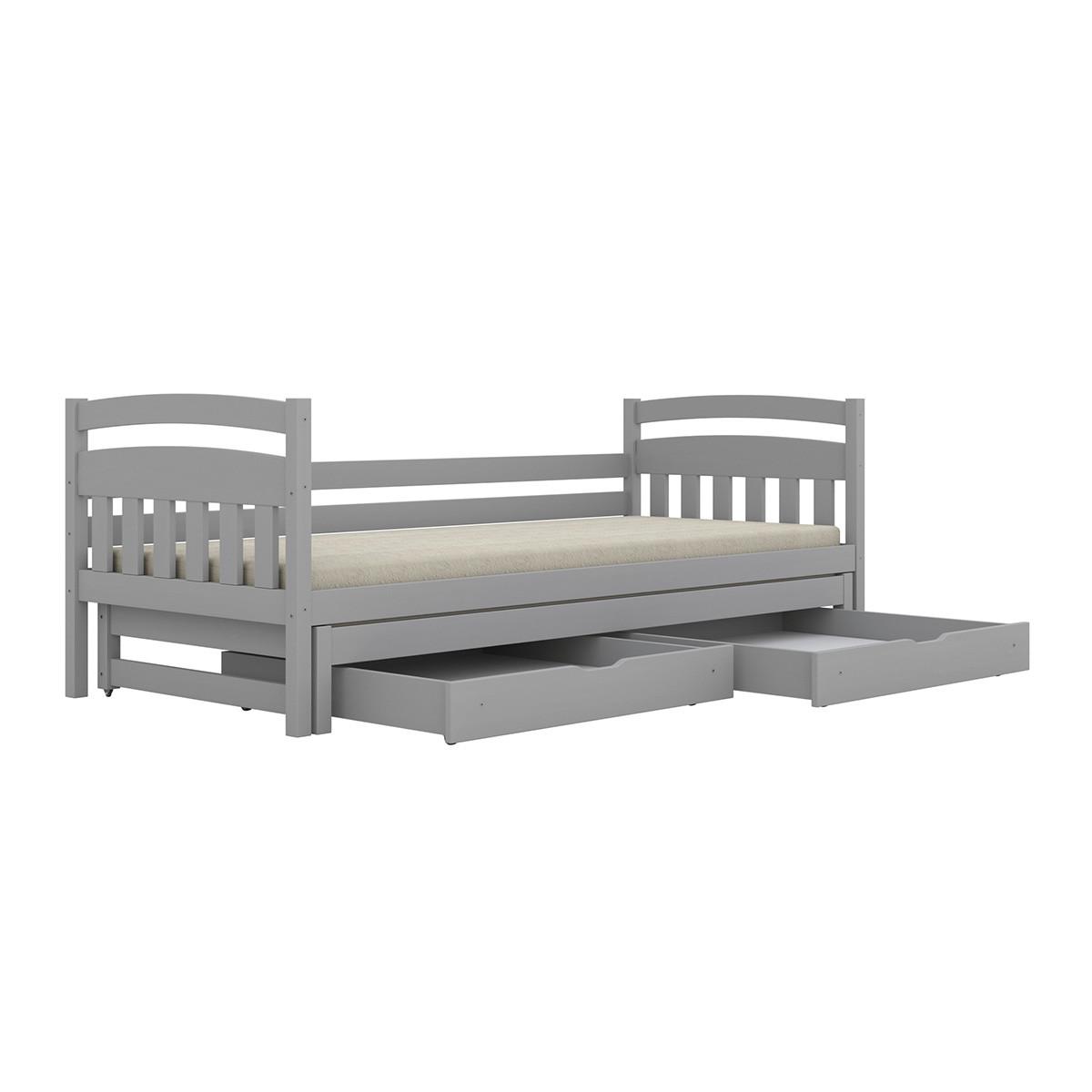 BETT 90/200 Tosia Grau - Grau, Holz (90/200cm) - Petits-meubles
