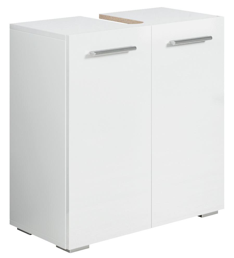 WASCHBECKENUNTERSCHRANK Jupiter 2 Türen Weiß - 60 x 30 x 60 cm - Weiß, Holz (60/60/30cm) - Badplaats