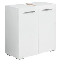 WASCHBECKENUNTERSCHRANK Jupiter 2 Türen Weiß - 60 x 30 x 60 cm - Weiß, Holz (60/60/30cm) - Badplaats