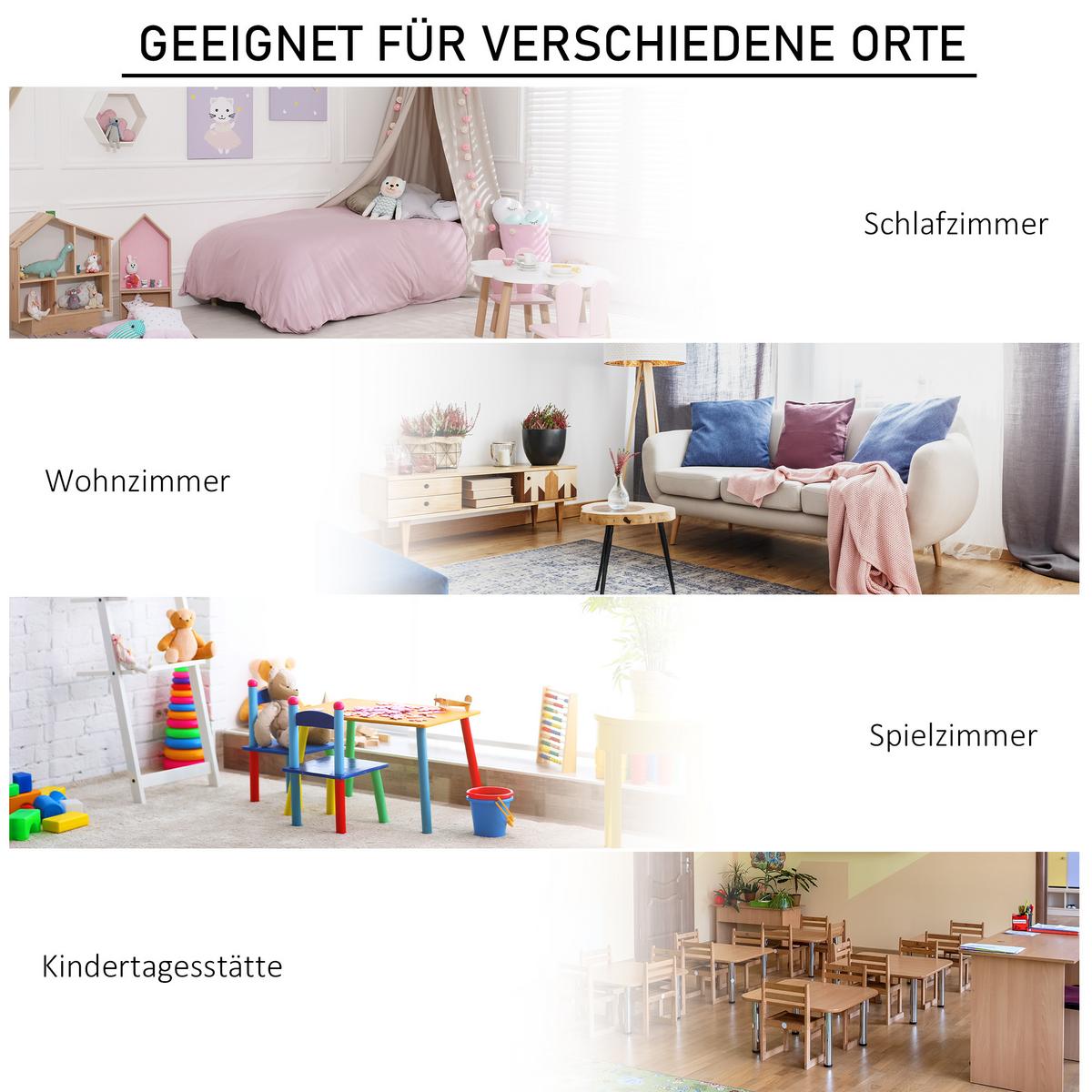 KINDERREGAL Eckregal mit 3 Aufbewahrungsboxen Kinderzimmer Spielzeugablage Grau - Grau, Holzwerkstoff (57.4/94/57.4cm) - HOMCOM