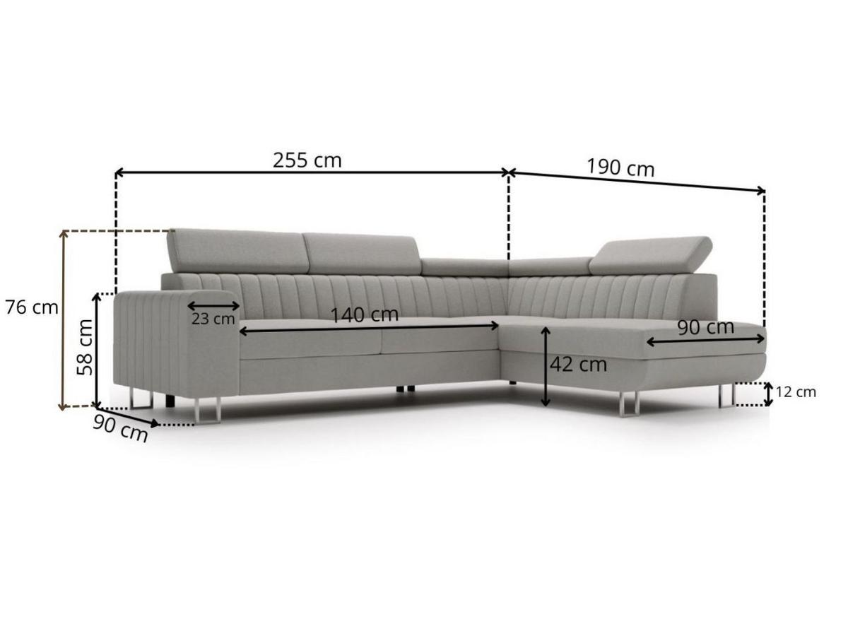 ECKSOFA Berona Beige Rechts - Beige, Holz/Textil (255/190cm) - Graingold