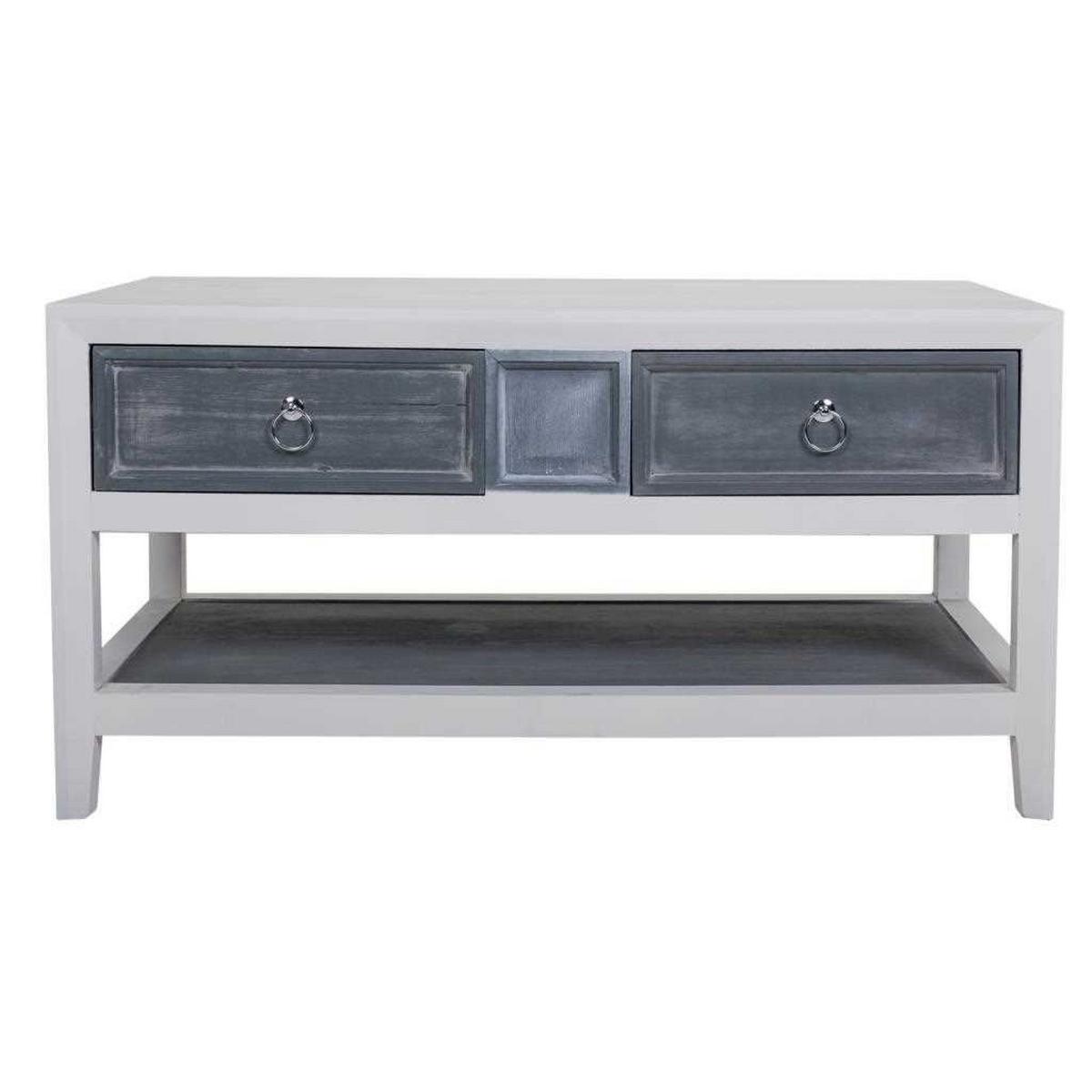 COUCHTISCH aus Holz, weiß, 104x51x53cm - Multicolor, Holz (51/104/53cm) - Wanderlust