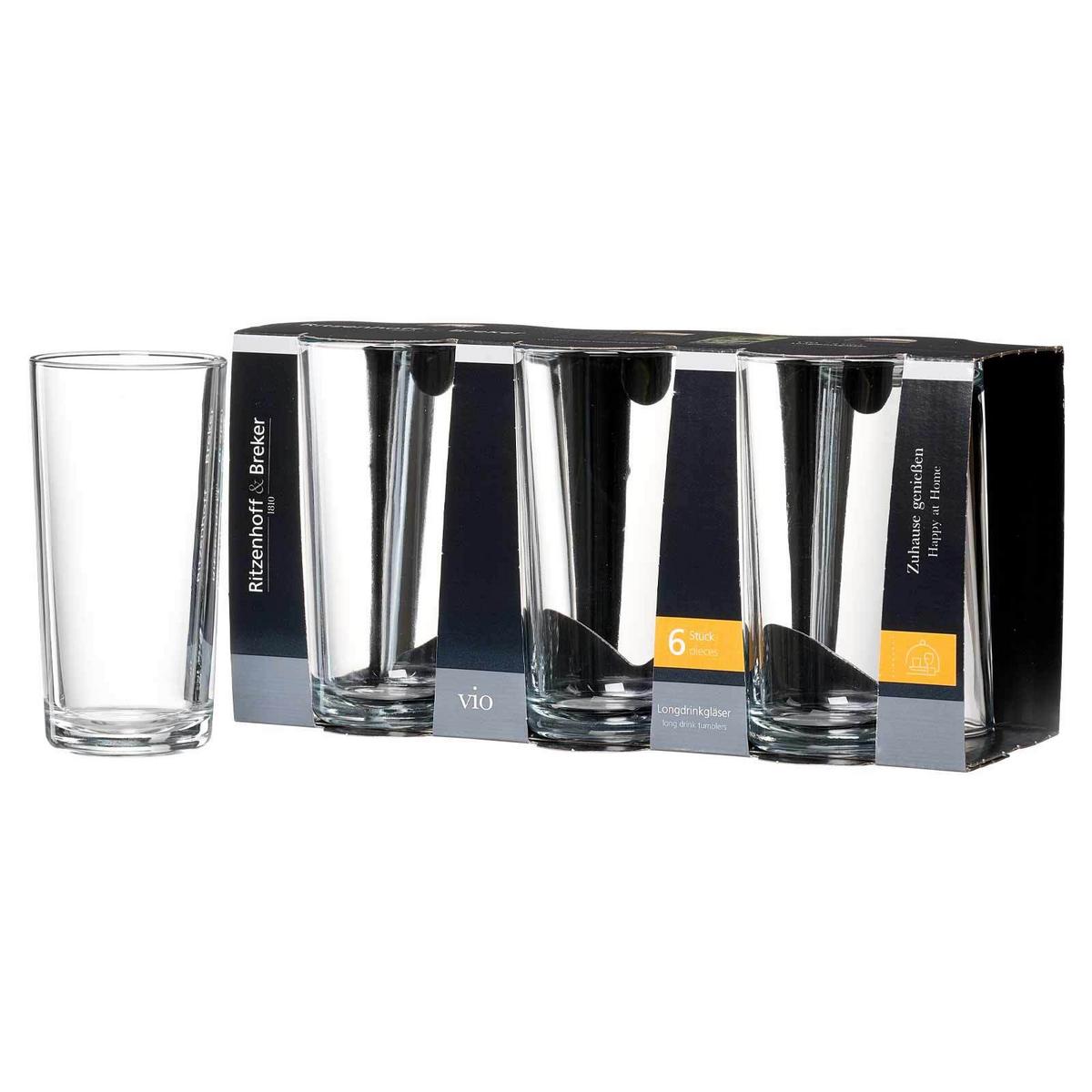 LONGDRINKGLÄSER Vio transparent 260 ml 6er Set - Transparent, Glas (0.26L) - Ritzenhoff Breker