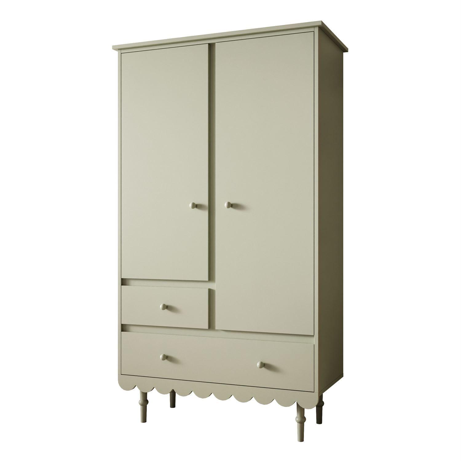 KLEIDERSCHRANK Zweitüriger BABUSHKA, Olivgrün - Olivgrün, Holzwerkstoff (104/183/50cm)