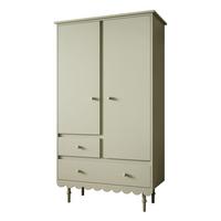 KLEIDERSCHRANK Zweitüriger BABUSHKA, Olivgrün - Olivgrün, Holzwerkstoff (104/183/50cm)