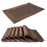 PLATZSET Untersetzer 45/30 cm (6er-Set) - Braun, Kunststoff (45/30/0.16cm) - Intirilife