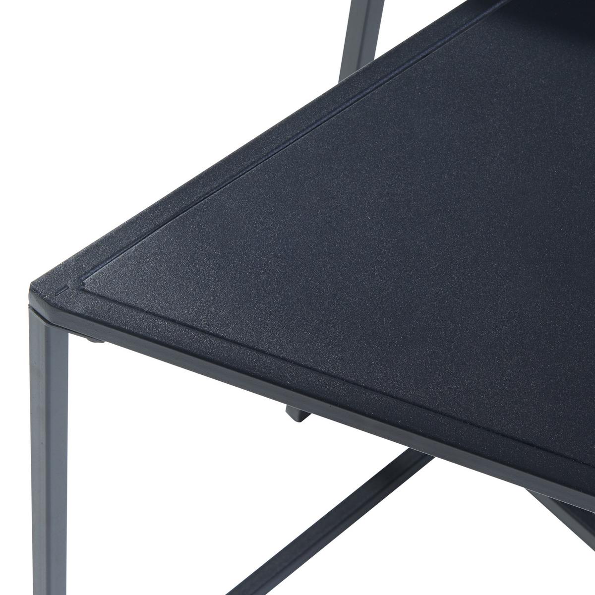 SATZTISCH Kungsör - Schwarz, Metall (74/36/44.5cm) - [en.casa]