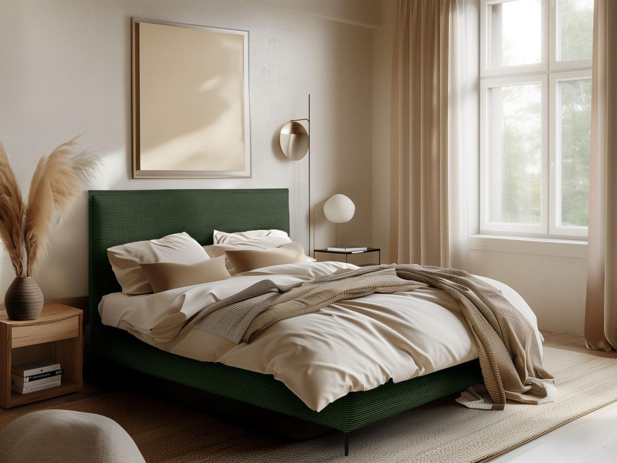 POLSTERBETT Puretta - Schwarz/Grün, Holzwerkstoff/Textil (160/200cm) - MIRJAN24