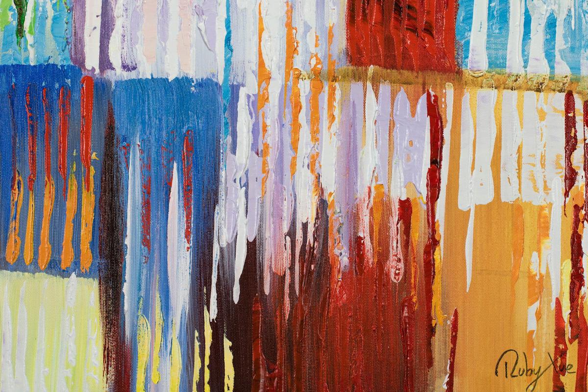 ACRYLBILD HANDGEMALT 60/60 cm - Multicolor, Holz/Textil (60/60cm) - KUNSTLOFT