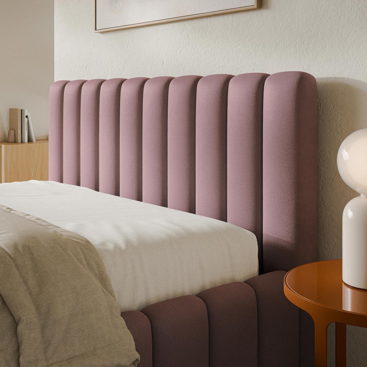 POLSTERBETT TEBA 160x200 cm mit Bettkästen - Rosa - Rosa, Holz/Textil (160/200cm) - MASSENO
