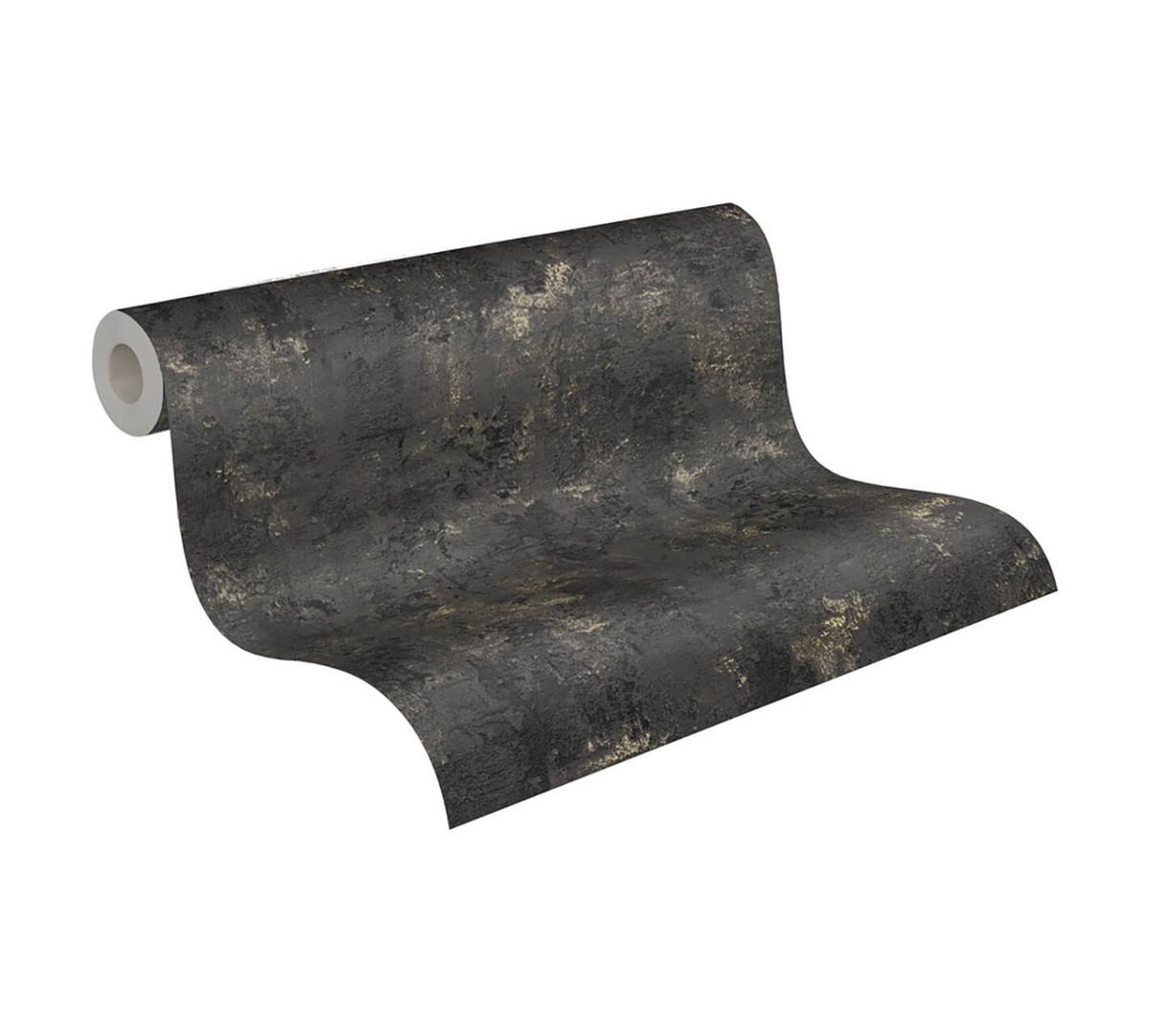 VLIESTAPETE Schwarz 53/1005 cm - Schwarz, Textil (53/1cm) - KUNSTLOFT