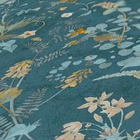 VLIESTAPETE Petrol 53/1005 cm - Petrol, Textil (53/1cm) - KUNSTLOFT