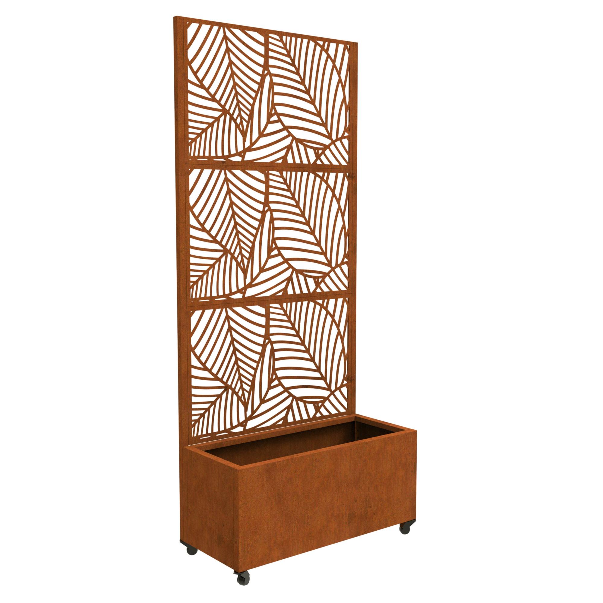 BLUMENKASTEN Surnskoki - Rostfarben, Metall (82/190/38cm) - casa.pro