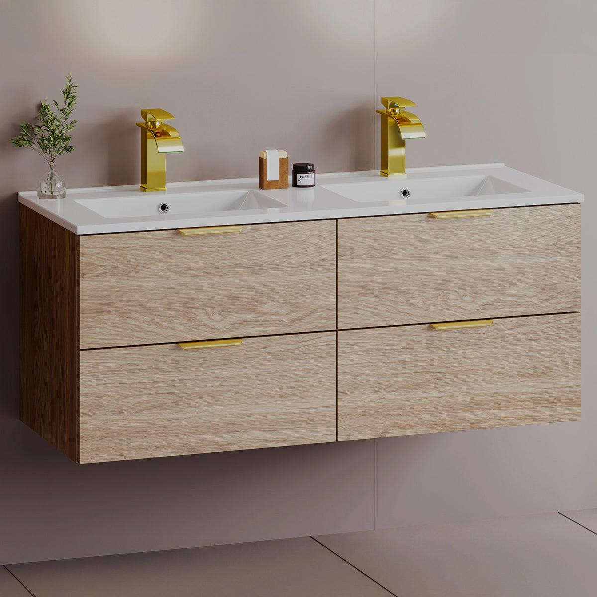 WASCHTISCHUNTERSCHRANK 120cm Astrid Holz - Braun, Holzwerkstoff (120/50/45.8cm) - Petits-meubles