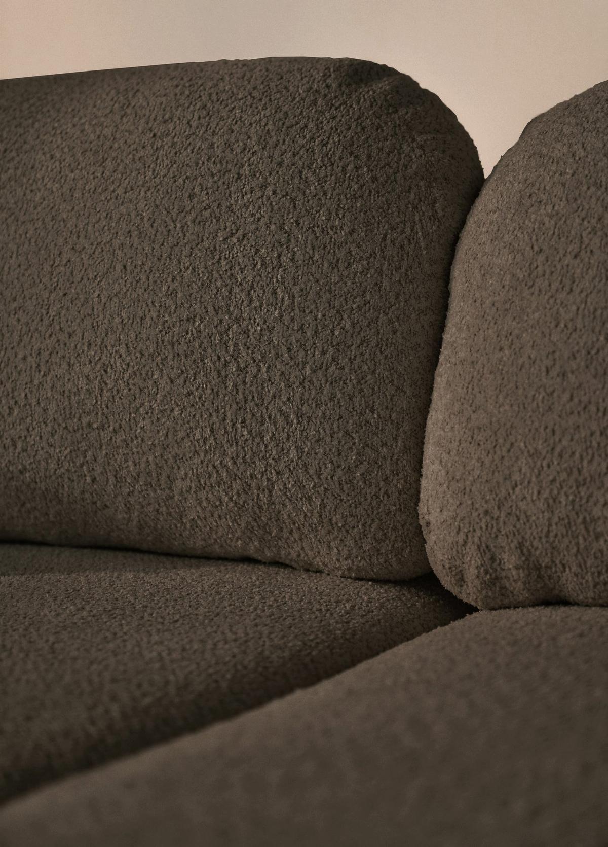 ECKSOFA Tvoya Braun Bouclé - Schwarz/Braun, Kunststoff/Textil (175/267cm) - Selsey