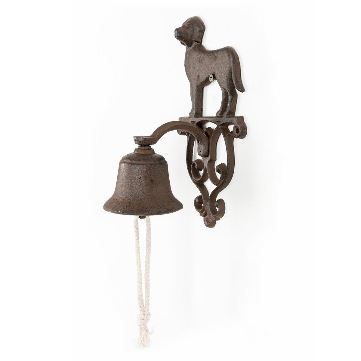 TÜRGLOCKE Gusseisen Hund - Braun, Metall (14/25/14cm) - Homescapes