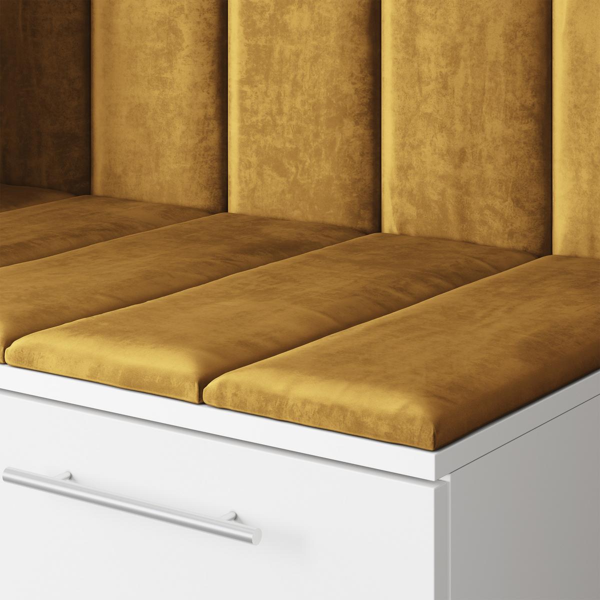 GARDEROBENSCHRANK REMA 180/240/60 cm Modern Garderobe-Set Kaschmir - Kaschmir/Gelb, Holzwerkstoff (180/240/60cm) - MASSENO