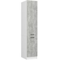 HOCHSCHRANK Weiß, Beton 205/40/57 - Weiß, Holzwerkstoff (40/205/57cm) - RAUMHIRSCH FURNITURE