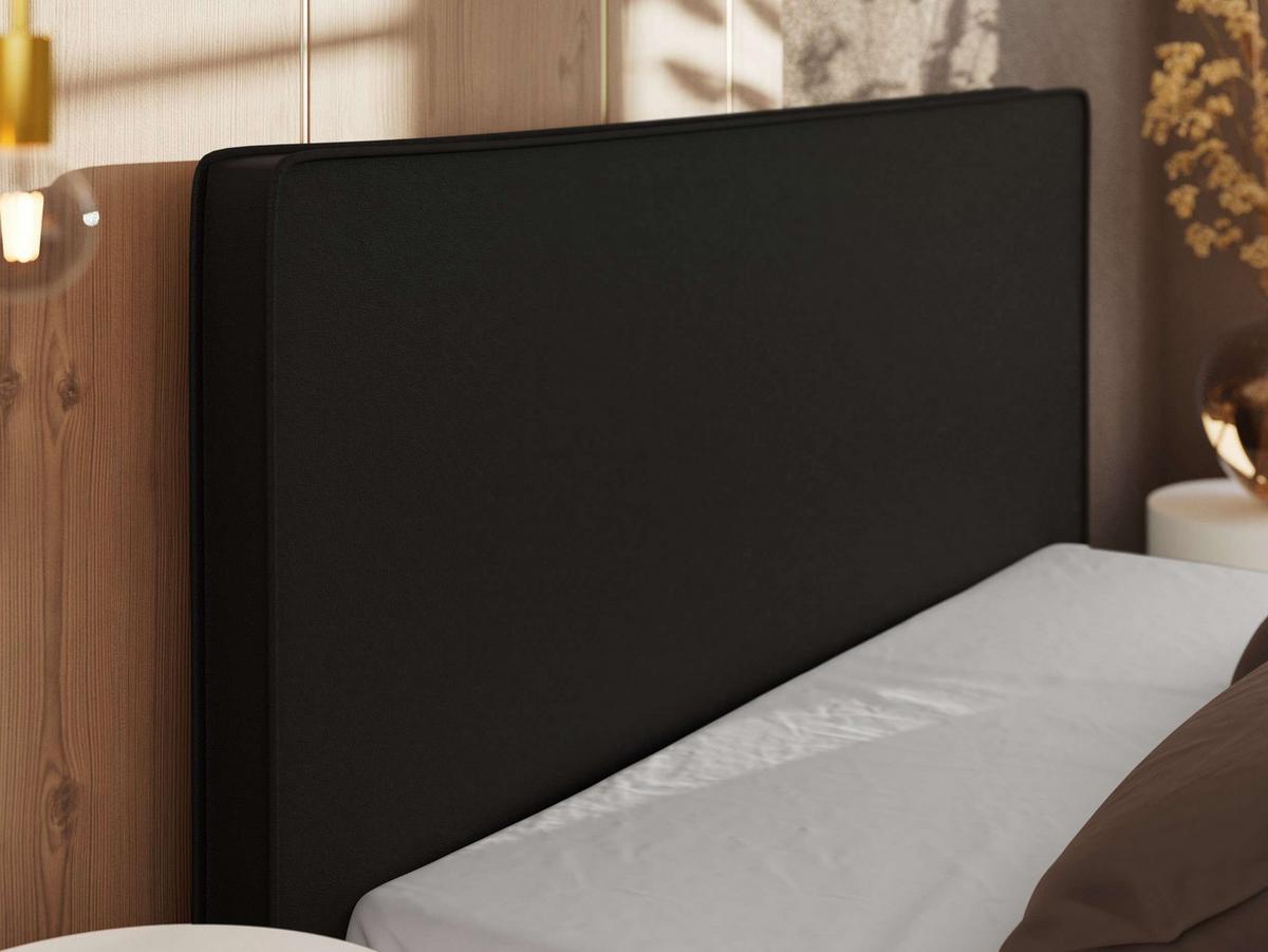 POLSTERBETT CORIVO CLASSIC 200/200 - Schwarz Kunstleder - Pocket-Matratze - Schwarz, Kunststoff/Textil (200/200cm) - MKS