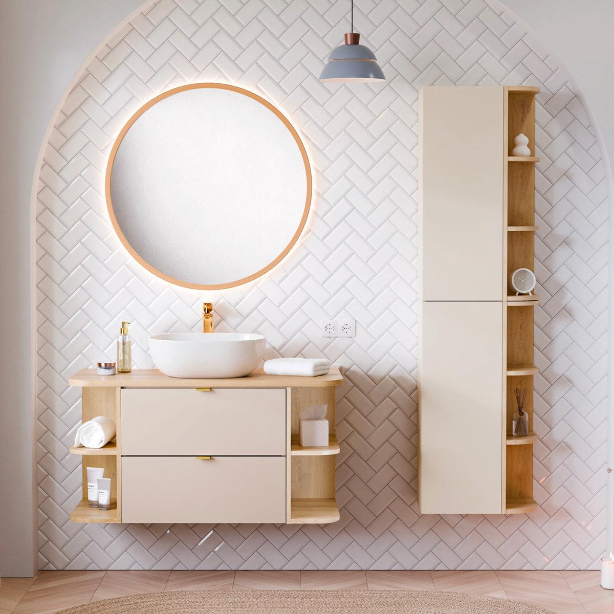 WASCHTISCH 100.4cm Azel Kaschmir - Beige, Holzwerkstoff (100.4/52/46cm) - Petits-meubles