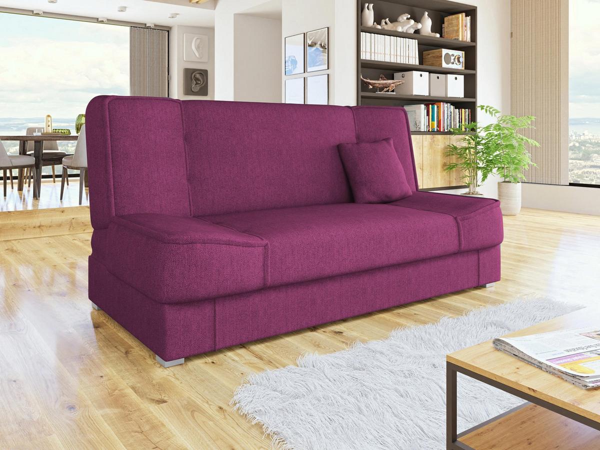 SCHLAFSOFA Gabi - Violett/Silberfarben, Holz/Kunststoff (175/80/80cm) - MIRJAN24