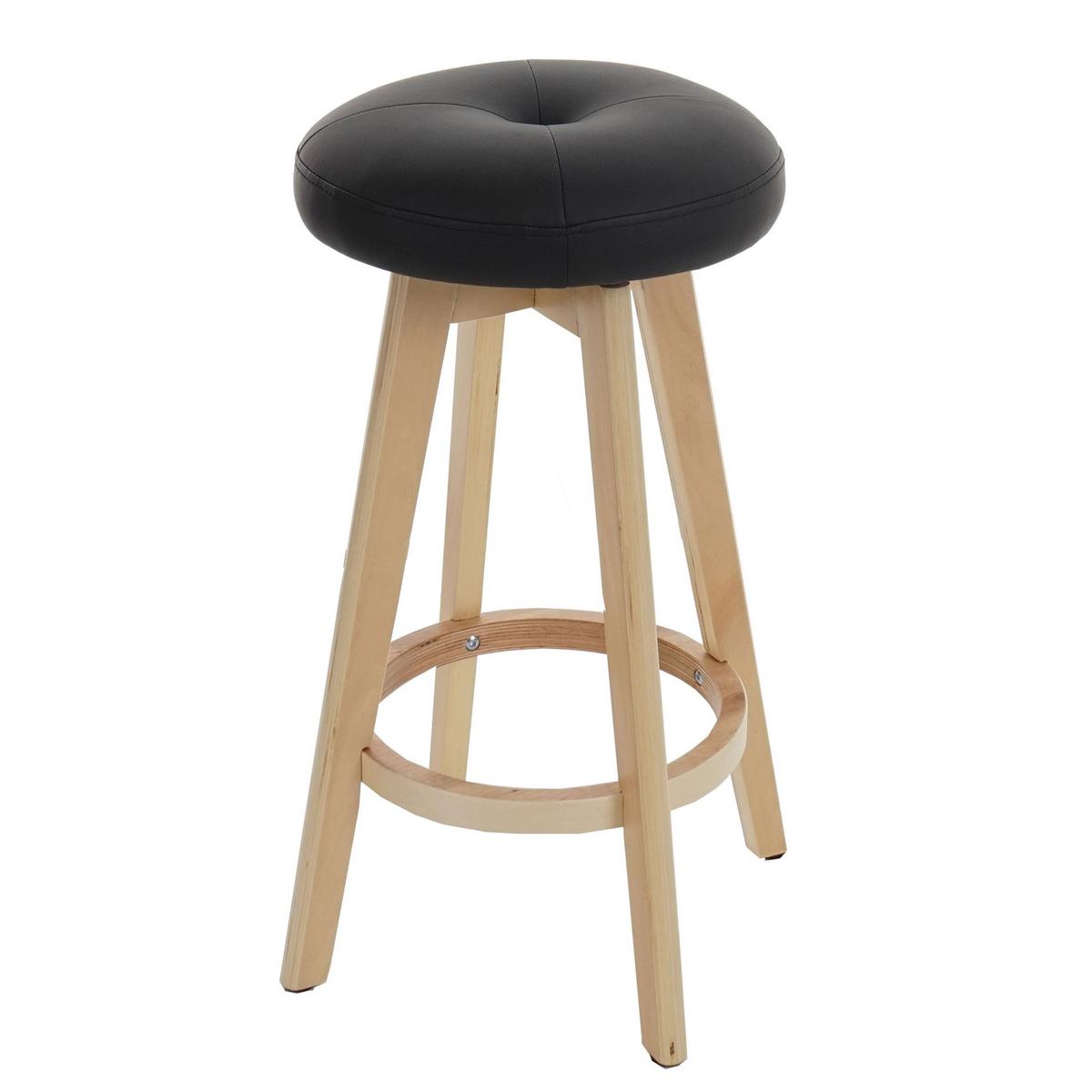 BARHOCKER Schwarz - Schwarz, Holz (45/67/45cm) - MCW