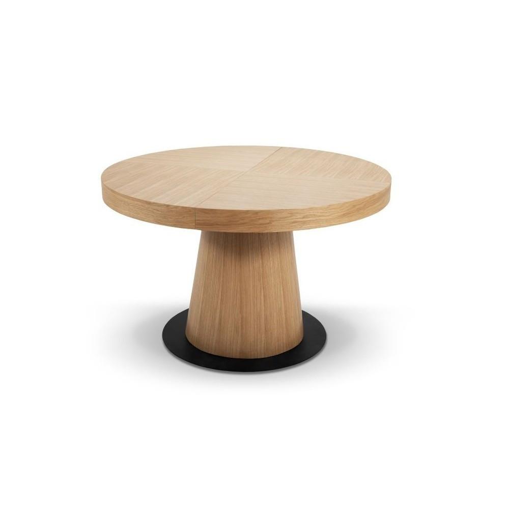 ESSTISCH METALO Ausziehbar 120 - 220 / 120 x 76 cm - Eichefarben, Holz (120/120/76cm) - MASSENO