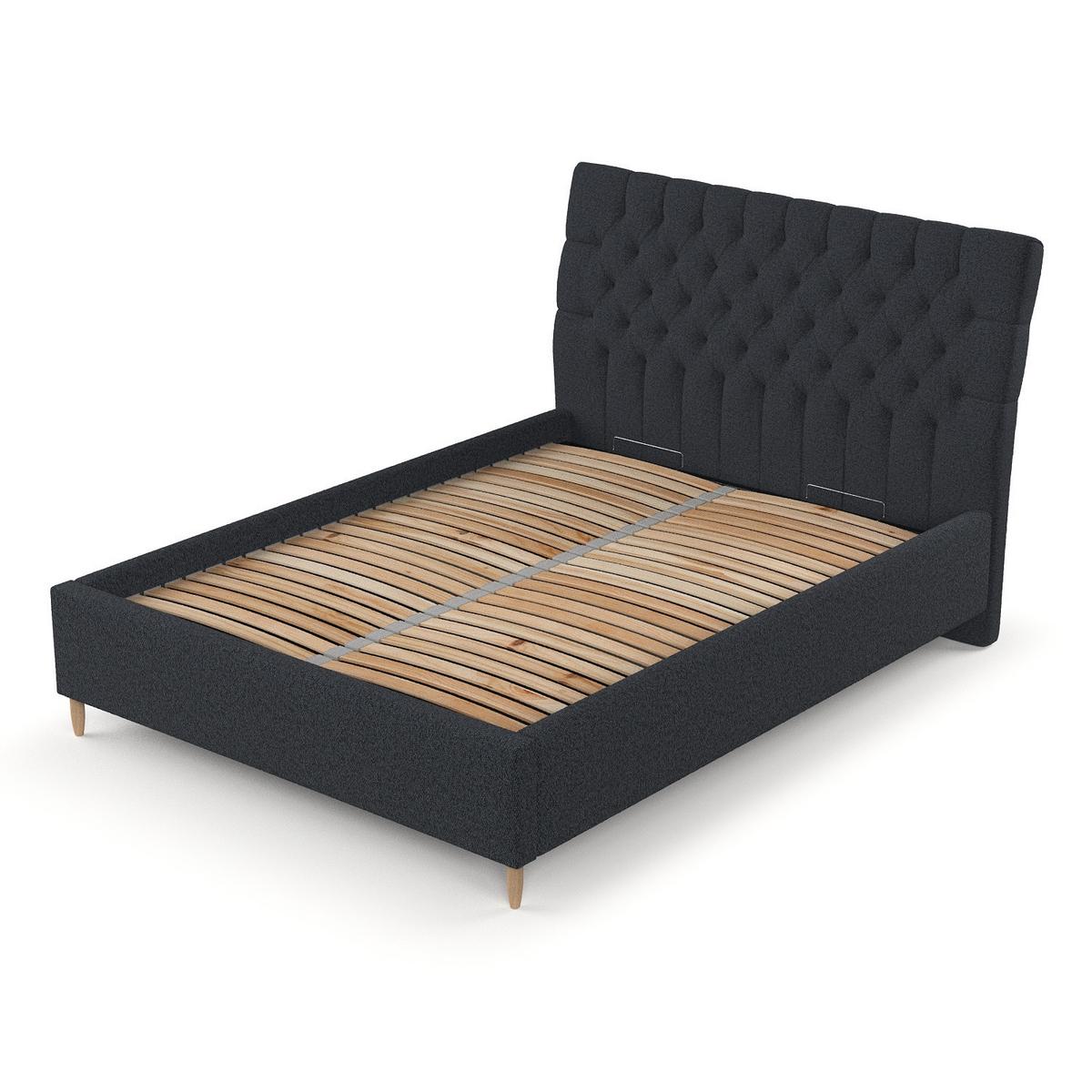 POLSTERBETT Lira 120/200 cm Anthrazit im Riva Stoff - Anthrazit/Naturfarben, Holz/Holzwerkstoff (120/200cm) - AltaBeds