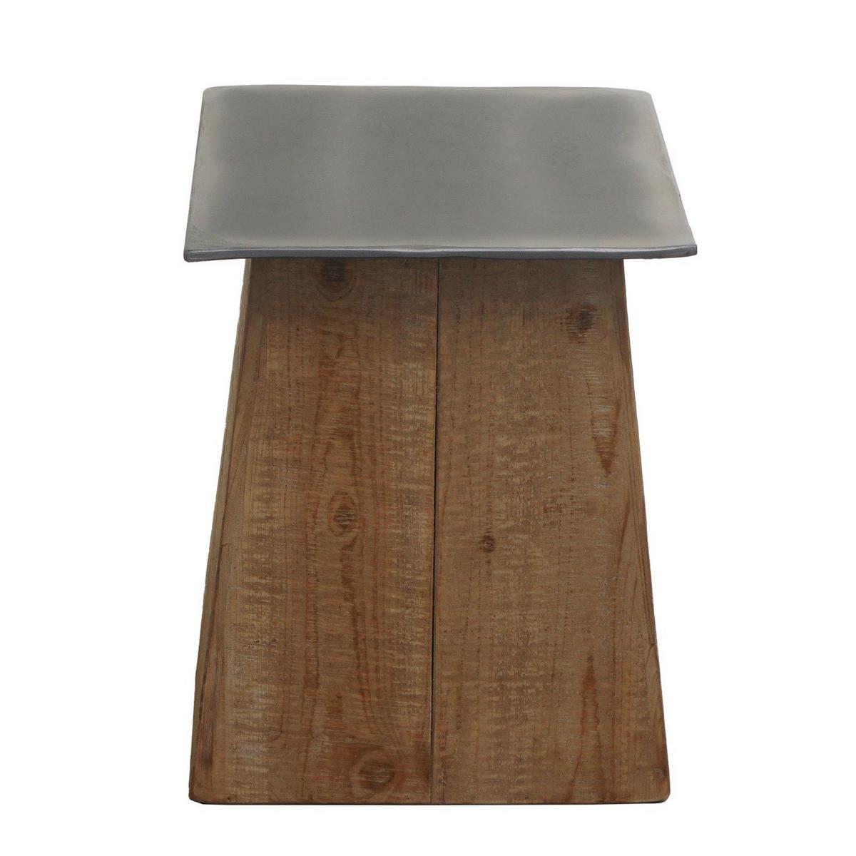HOCKER Braun, Grau - Braun/Grau, Holz (36/45/36cm) - MCW