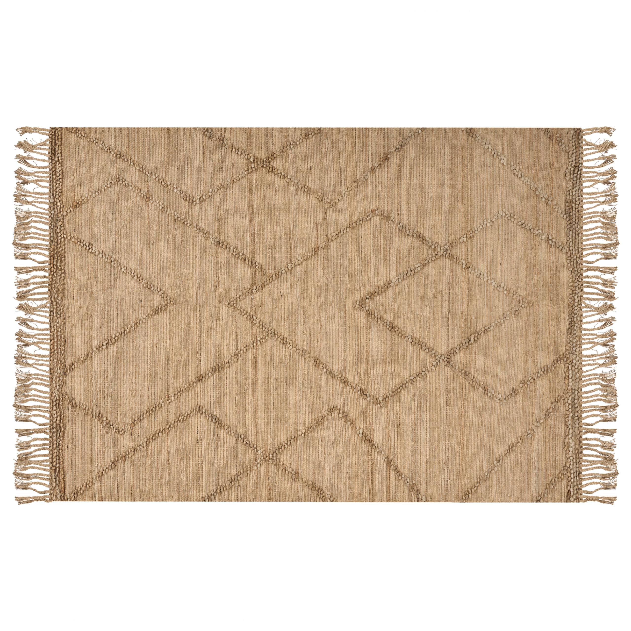 TEPPICH geflochten Beige 200/300 cm Handere - Beige, Naturmaterialien (200/300cm) - Beliani